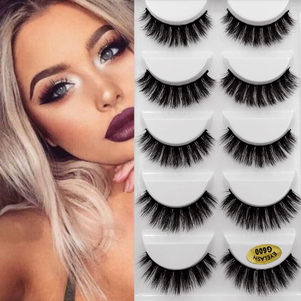 XIANTIN Bộ 5 Cặp Lông Mi Giả 3D Tự Nhiên