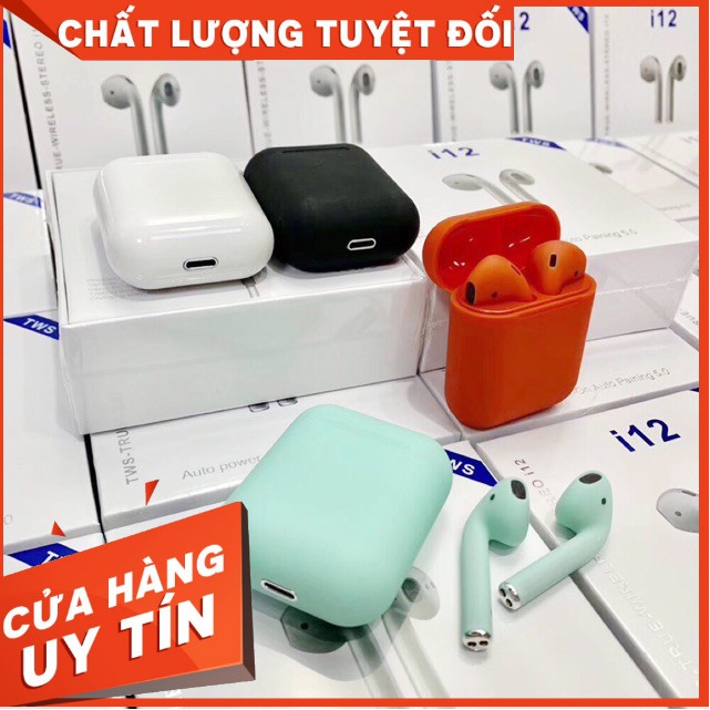 [CỰC HAY] Tai Nghe Bluetooth I12 TWS Cảm Biến Vân Tay