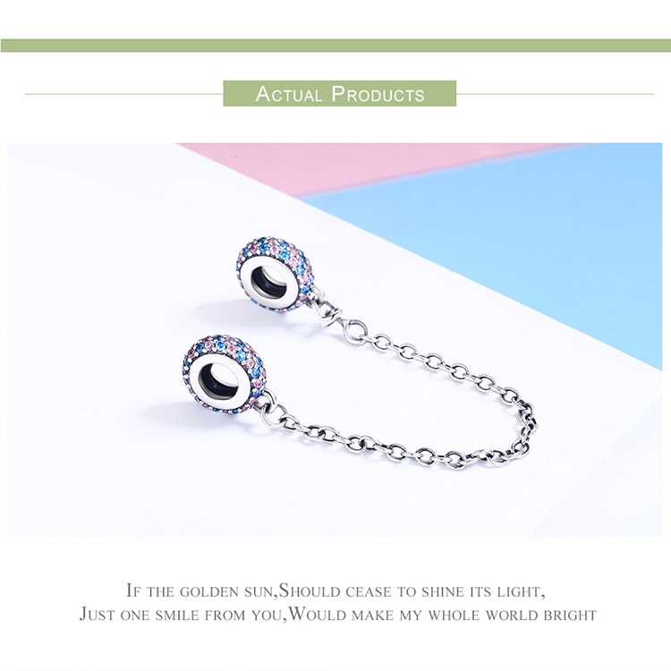 Hạt Xỏ Vòng Tay Bamoer Scc379 Dạng Chuỗi bạc