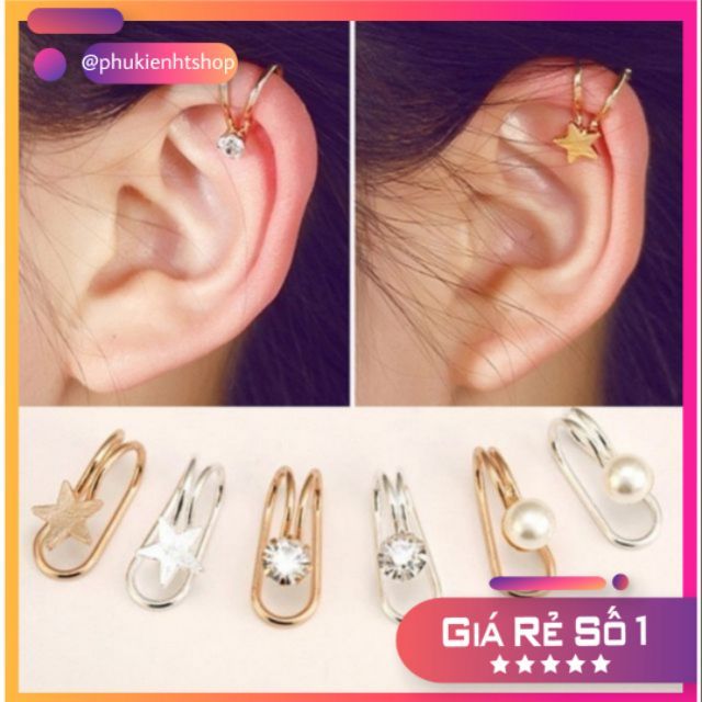 Bông tai kẹp vành tai earcuff