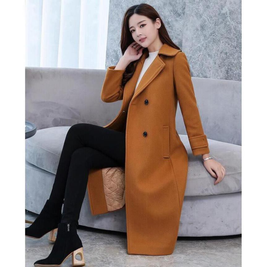 Áo Khoác Dạ Dài 4 Nút Kèm Đai , Áo Dạ Dáng Dài Túi Xéo 2 Lớp Dày Dặn Hàng Quảng Châu Cao Cấp. | BigBuy360 - bigbuy360.vn