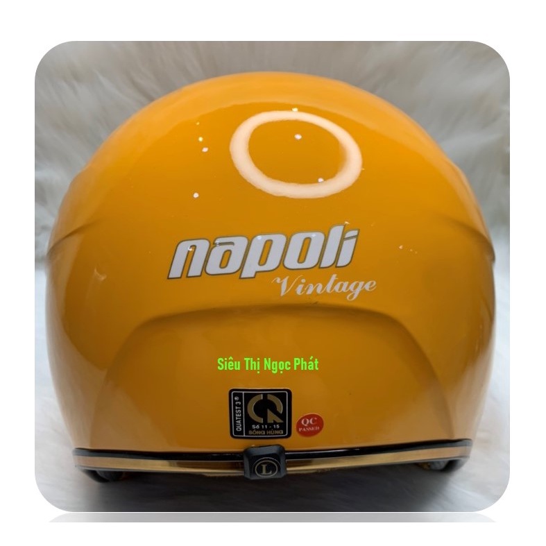 [PHƯỢT] Mũ bảo hiểm 3/4 NAPOLI có kèm kính che Full mặt_SIZE L 55-57cm_Màu VÀNG [HÀNG CHÍNH HÃNG]