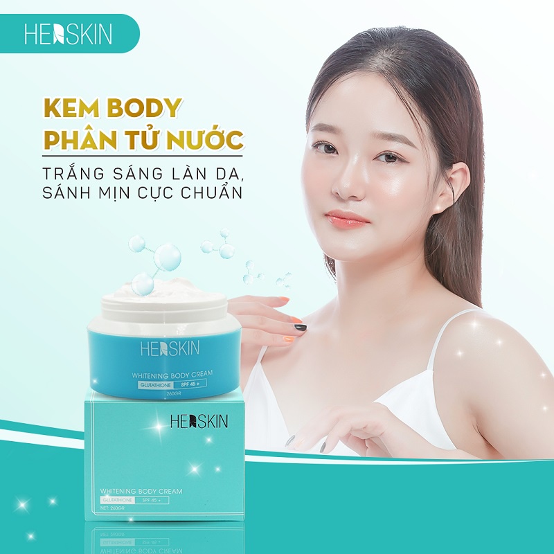 Kem Dưỡng Thể Body Phân Tử Nước Herskin Trắng Mịn Chống Nắng 260gr