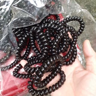 Combo 5 dây Lò xo cột tóc loại to màu đen (loại đại 5cm)