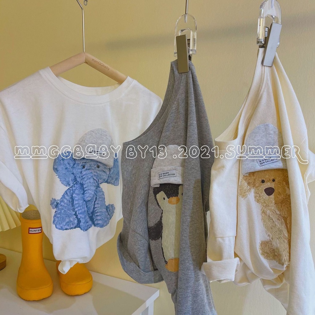 Áo Thun Tay Ngắn Dáng Rộng In Hoạt Hình Kiểu Hàn Quốc Thời Trang Mùa Hè Cho Bé Trai