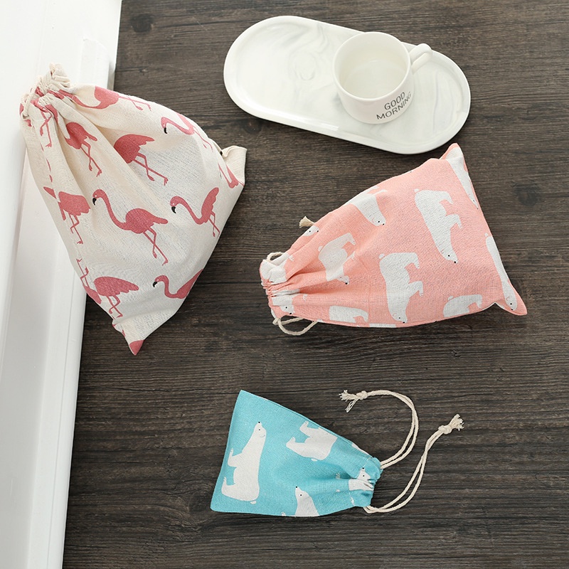 Túi Đựng Đồ Lót Rút Dây Chống Bụi In Họa Tiết Hoạt Hình Dễ Thương Tiện Dụng Mang Theo Du Lịch