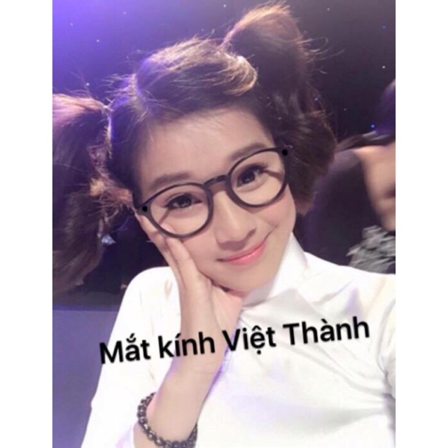 gọng Kính cận tròn Teen giá rẻ kính ngố quay tiktok nhận làm kính có độ cận viễn loạn theo yêu cầu