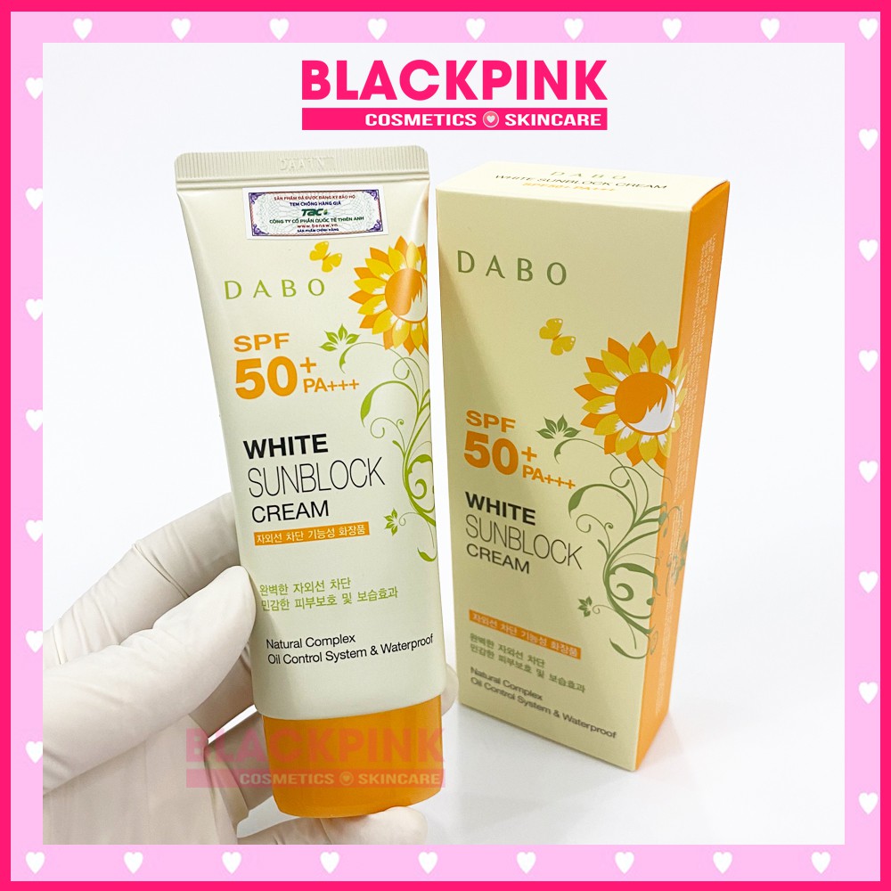 Kem chống nắng hoa cúc Dabo Whitening Sunblock Cream Hàn Quốc thẩm thấu nhanh, không bết dính, chống lão hóa 70ml | BigBuy360 - bigbuy360.vn