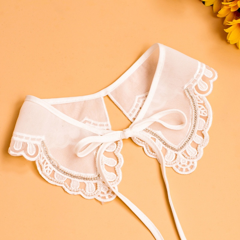 Cổ Áo Sơ Mi Giả Phối Ren Thời Trang Cho Nữ