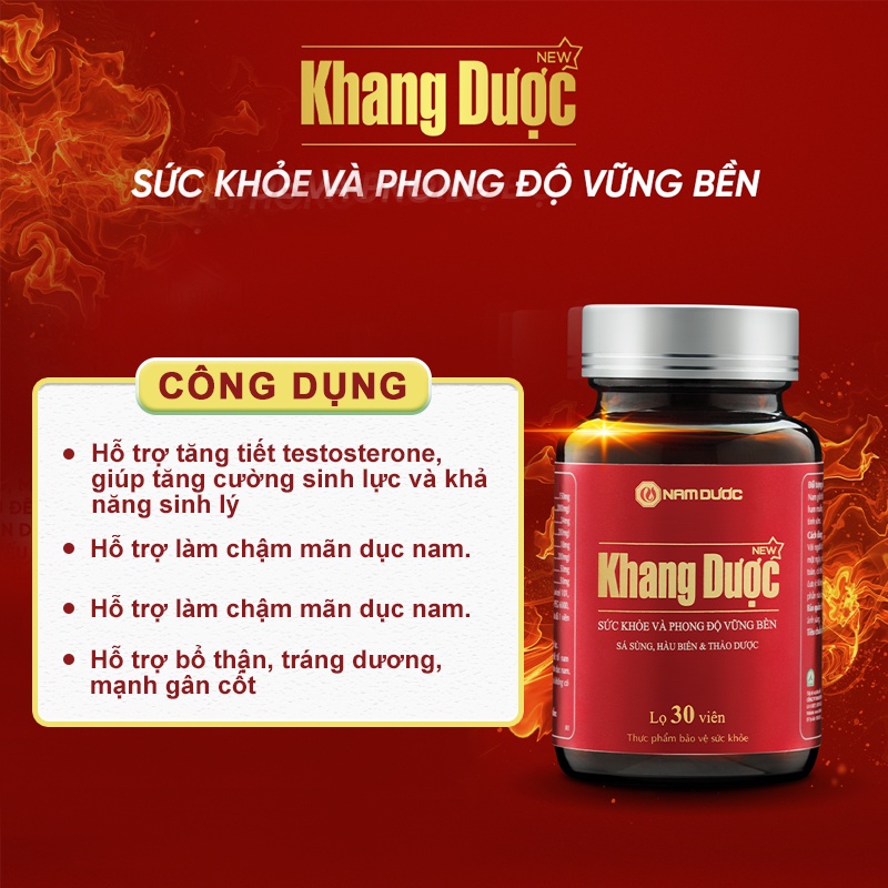 Bộ 2 Sản Phẩm Khang Dược Và Hamega Ích Nhân Hỗ Trợ Sức Khỏe Phái Mạnh, Giúp Thải Độc Gan, Giúp Tăng Cường Sinh Lý Nam