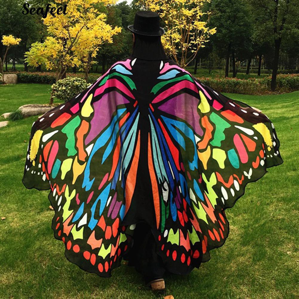 khăn choàng nữ hình tháp và bãi biển cánh bướm