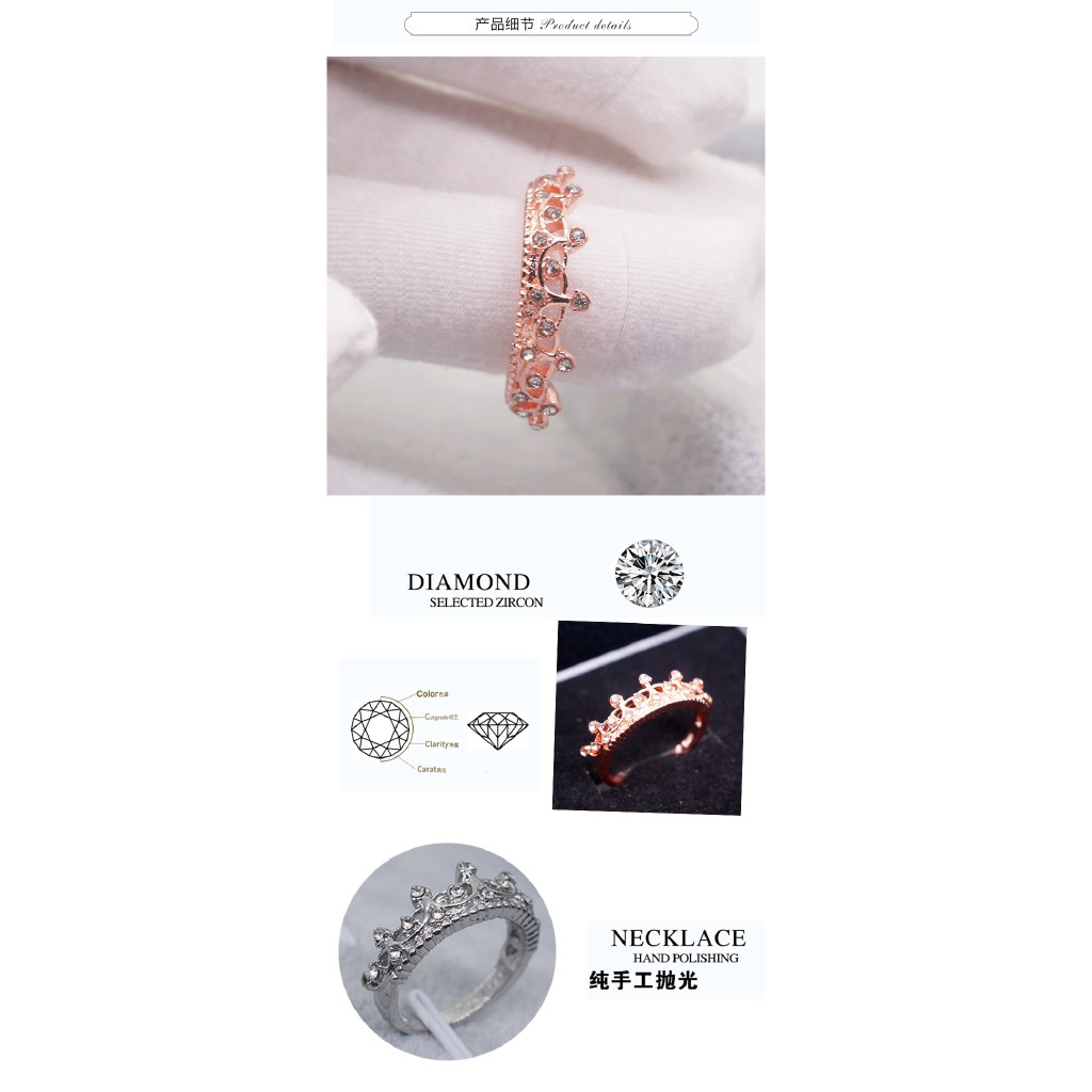 Set Nhẫn Đeo Tay Kim Loại Đính Đá Thời Trang Cho Nữ