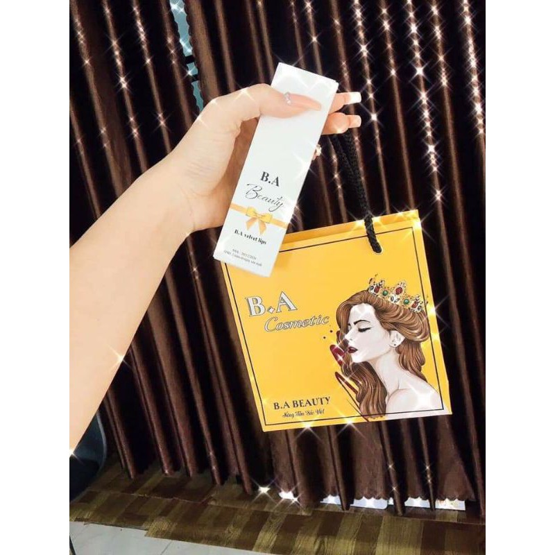 Son B.A Beauty Chính Hãng màu đỏ hồng( tặng hủ dưỡng môi thảo mộc Colagen) | BigBuy360 - bigbuy360.vn