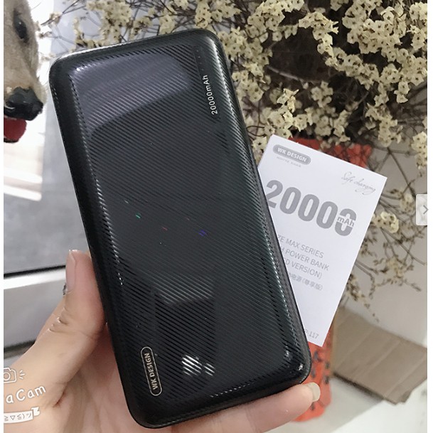 Pin sạc dự phòng 20.000 mAh WK - Hàng chính hãng - Bảo hành 06 tháng tại shop - Tặng cap sạc