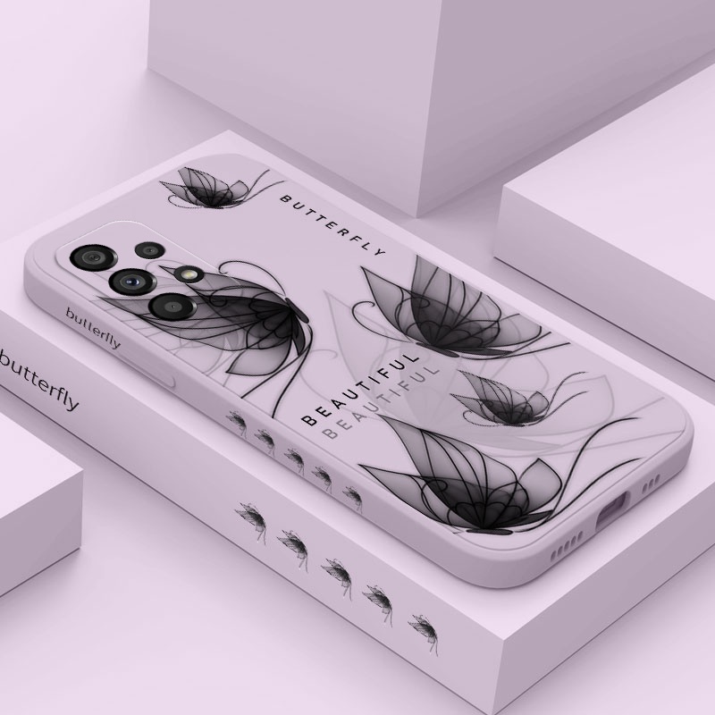 Ốp Điện Thoại Silicone Họa Tiết Bươm Bướm Cho Samsung Galaxy A73 A53 A33 A23 5G