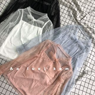 Áo lưới cột nơ phong cách tiểu thư hào môn