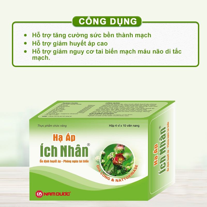 Hạ áp ích nhân - Hỗ trợ hạ và ổn định huyết áp date mới nhất 2025