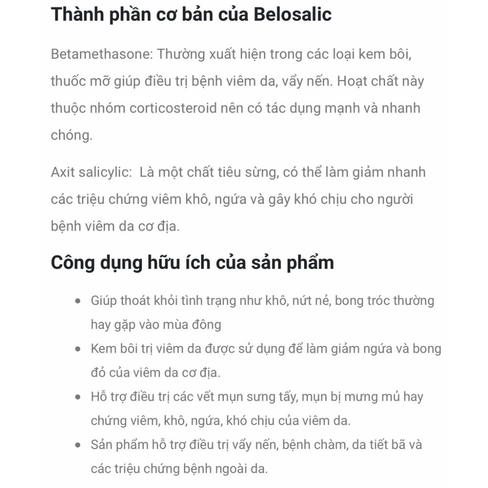 Kem bôi da cơ địa Belosalic Nga | BigBuy360 - bigbuy360.vn