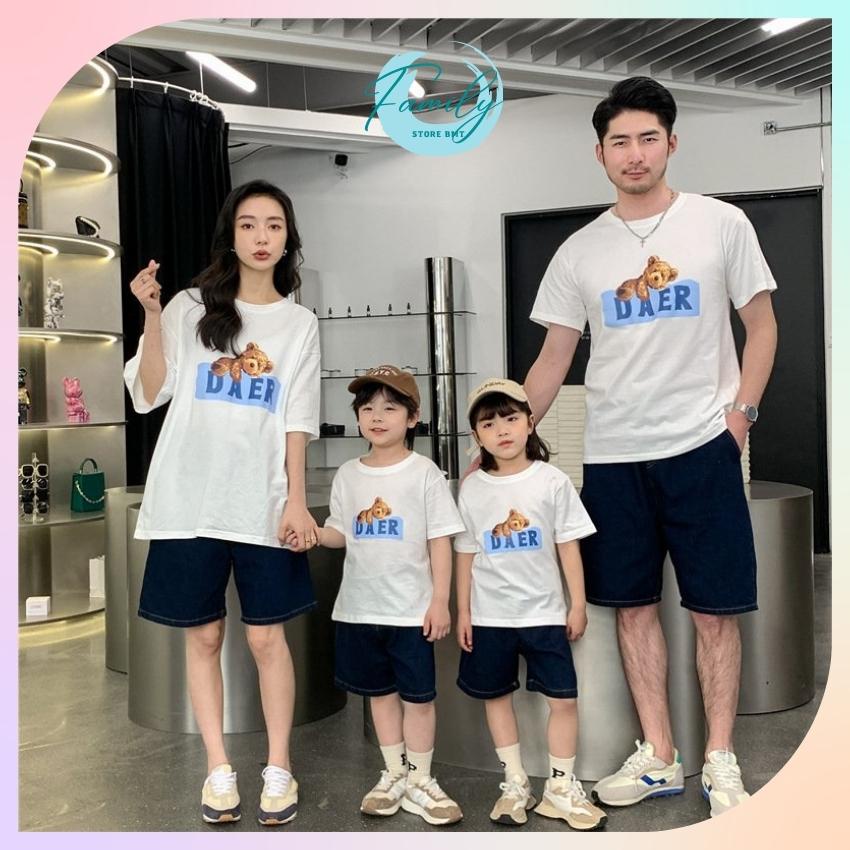 Áo gia đình 3/4/5 người mẫu gấu ader dễ thương. Family store