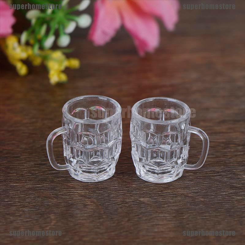 Set 2 Ly Rượu mini Tỉ Lệ 1: 12 Cho Nhà Búp Bê