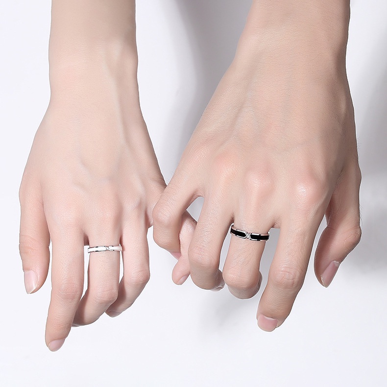 Pandora Couple Ring Promise Ring 925 Silver Wedding Engagement Ring For Girl Friends BoyFriends Valentine's Day Gifts