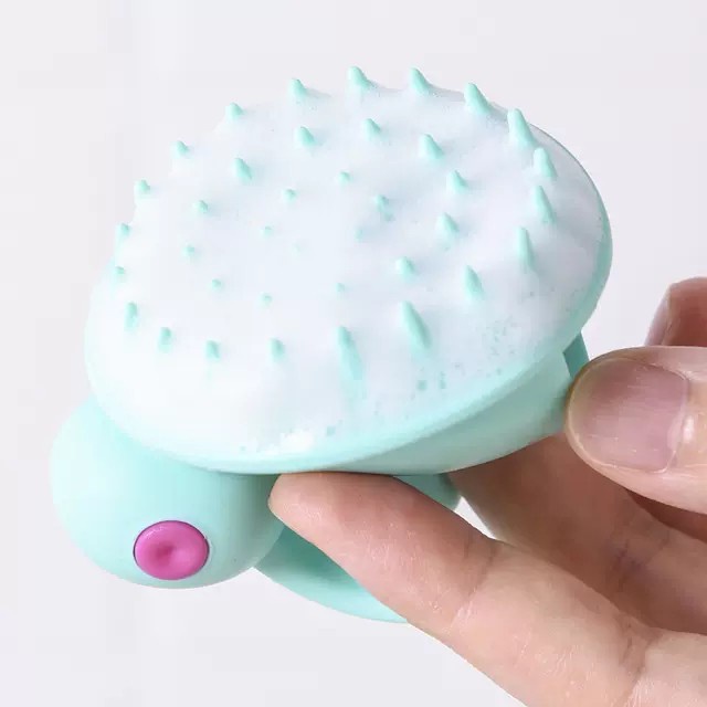 PVN27540 Bàn chải gội đầu Massage bằng silicon tiện dụng, lược  hình thỏ