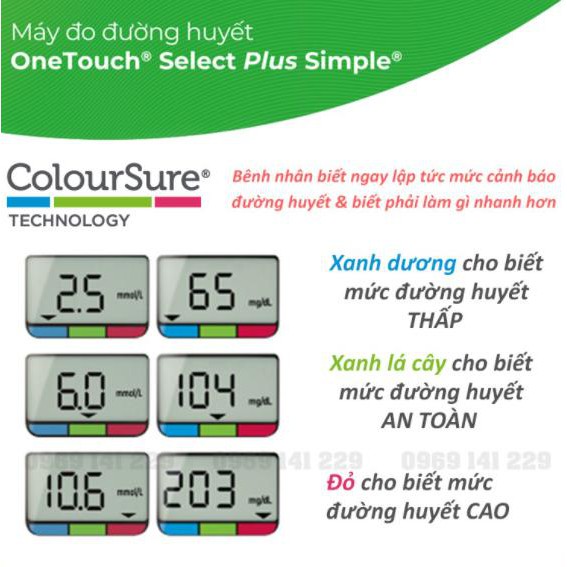 Máy đo đường huyết ONETOUCH SELECT PLUS SIMPLE,NK chính ngạch,Tem và nhãn phụ TV đầy đủ