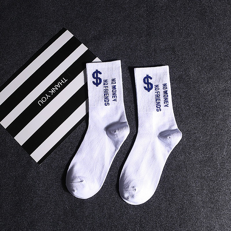 Vớ Cao Cổ NO MONEY NO FRIEND [SHOPEE TRỢ GIÁ]