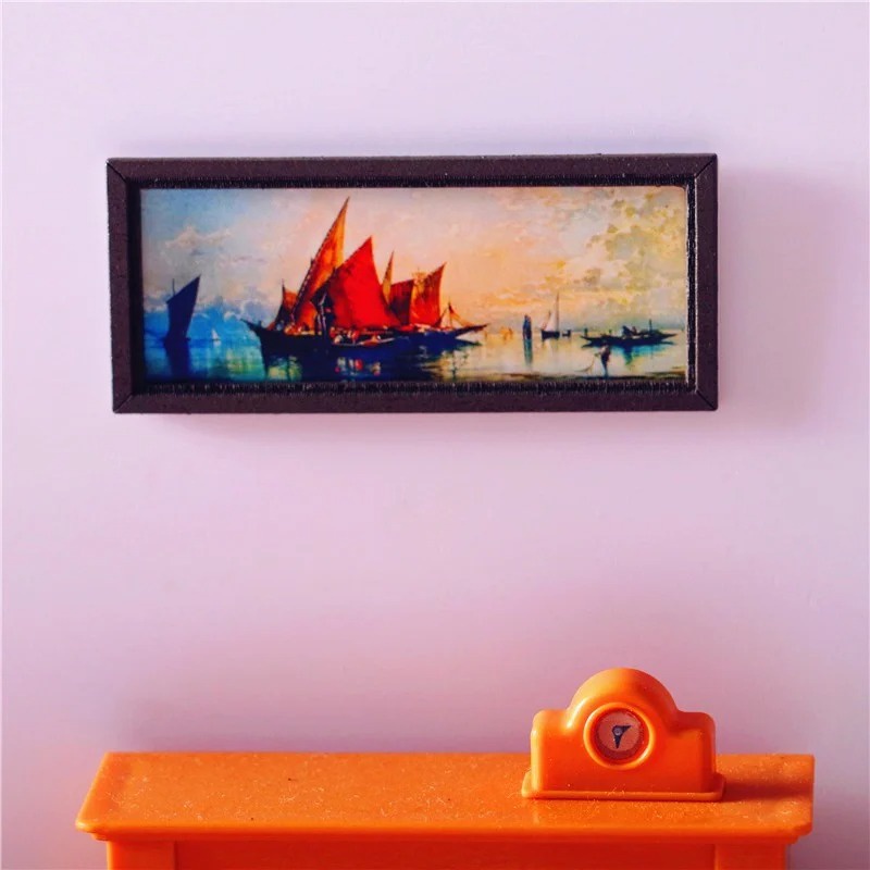 Mô hình tranh treo tường trang trí nhà decor, showroom,diorama DE012