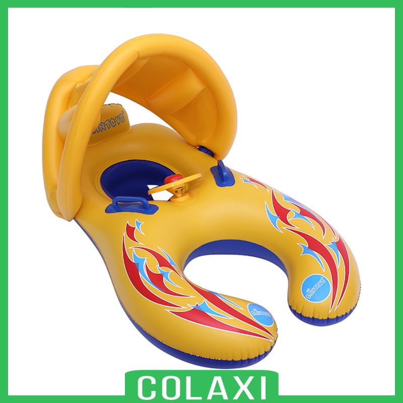 [COLAXI]Baby Kids Swimming Ring Inflatable Toddler Float Trainer Swimming Pool Water