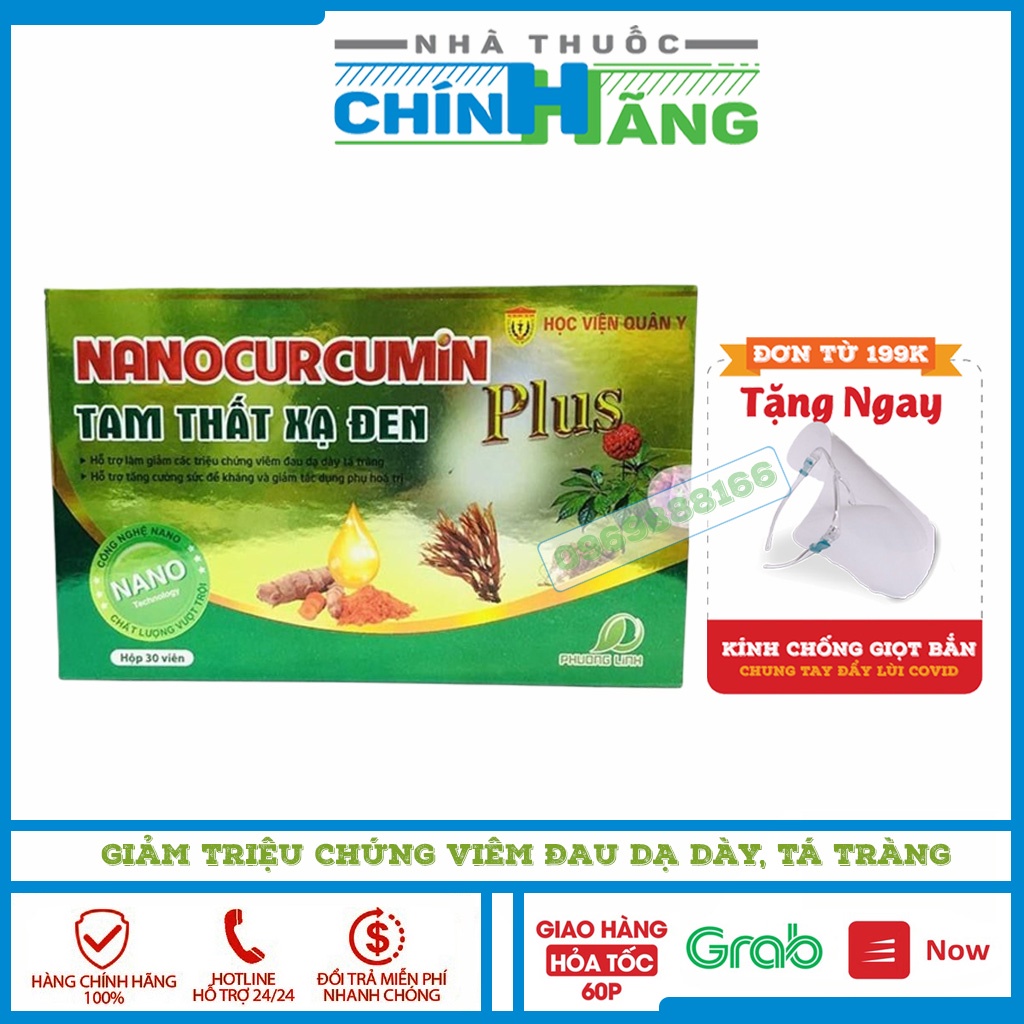 [SHIP CỰC RẺ] Thực phẩm chức năng Nano Curcumin tam thất - xạ đen plus hỗ trợ điều trị dạ dày