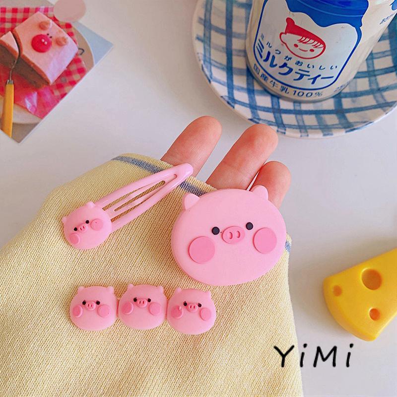 Kẹp Tóc Mái Thiết Kế Hình Chú Heo Hồng Dễ Thương