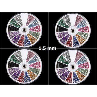 Đá đính móng đẹp 12 màu, size 1.5 mm