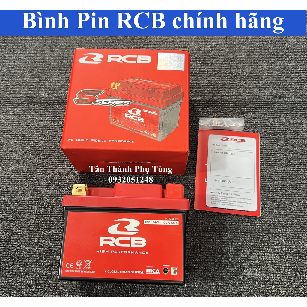 Bình Pin RCB chính hàng, 1 đổi 1 trong 1 năm