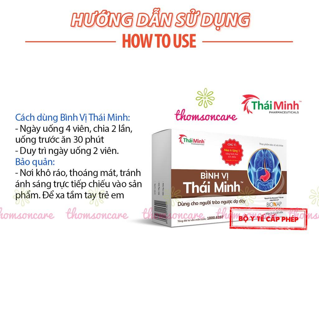 Bình Vị Thái Minh - hỗ trợ giảm đau dạ dày từ thảo dược - Mua 6 tặng 1 bằng tem tích điểm