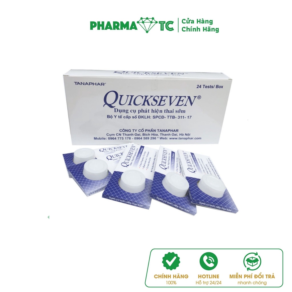 Que thử thai Quickseven 2 vạch chính xác - test thử thai hai vạch sớm nhanh hiệu quả tức thì -  PharmaOTC