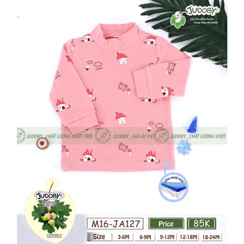 Áo thun dài tay thu đông cho bé trai bé gái  Judoby Dokma sale size 3-24M JA127