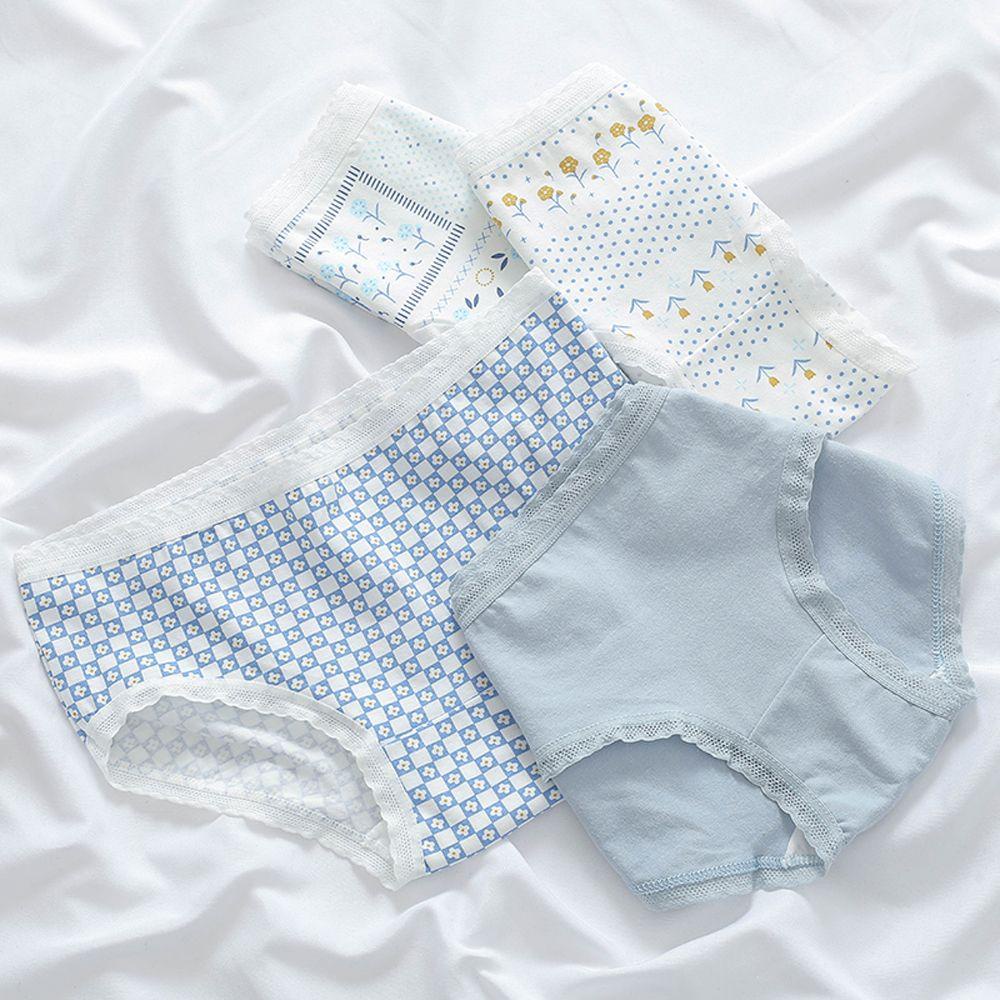 OCEANMAP Quần Lót Ren Hoa Không Đường May Phong Cách Lolita