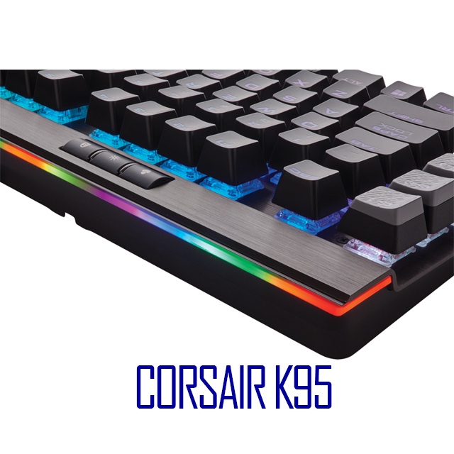 Bàn phím cơ chơi game tốt nhất Corsair K95 RGB Platinum GunMetal Speed switch chính hãng