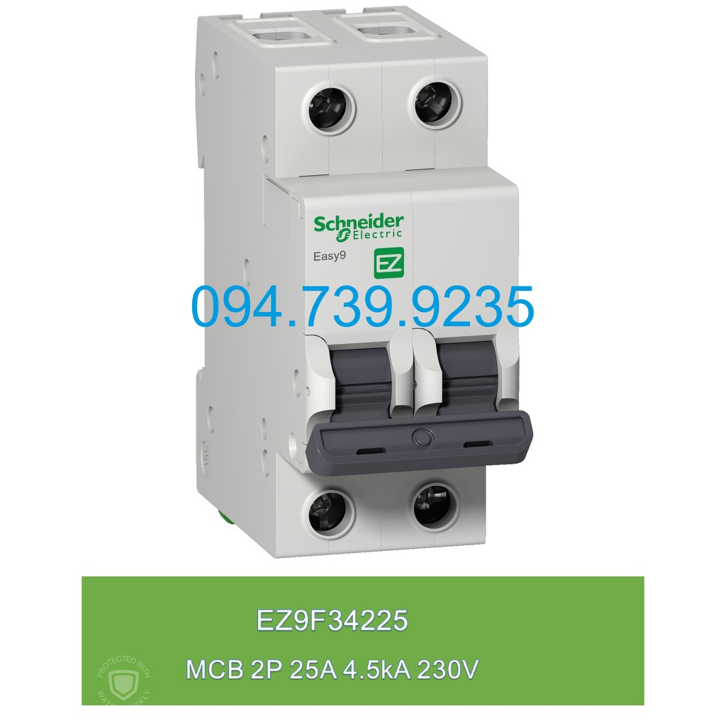 Automat Schneider 2P 25A 4.5kA - Schneider EZ9 2P 25A - MCB 2P 25A Schneider - Cầu Dao EZ9F34225