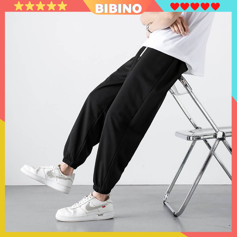 Quần jogger nam nữ ống rộng bo gấu bingsize basic unisex BIBINO68 Quần nỉ nam dáng thể thao form rộng nam nữ dễ phối đồ