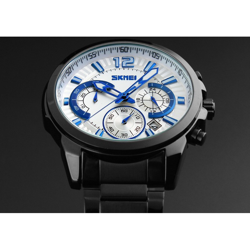 ĐỒNG HỒ NAM SKMEI 9108 DÂY THÉP KHÔNG GỈ CHẠY FULL 06 KIM Bán lẻ giá sỉ