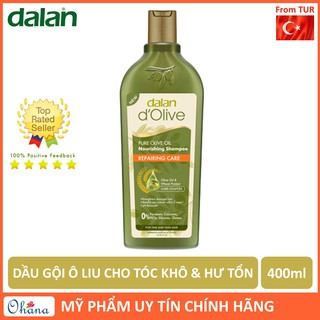 Dầu Gội Ô Liu Phục Hồi Tóc Khô Và Hư Tổn Dalan D'Olive Olive Oil Shampoo Repairing Care Shampoo 400ml