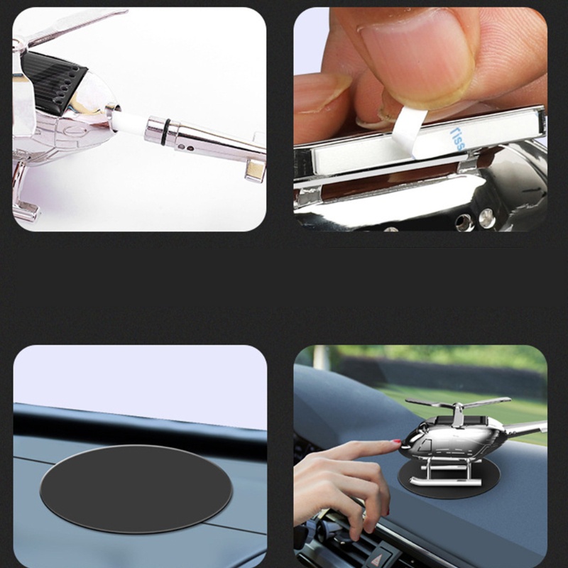 Phụ kiện khuếch tán tinh dầu cho xe hơi hình máy bay trực thăng sử dụng năng lượng mặt trời kèm phụ kiện