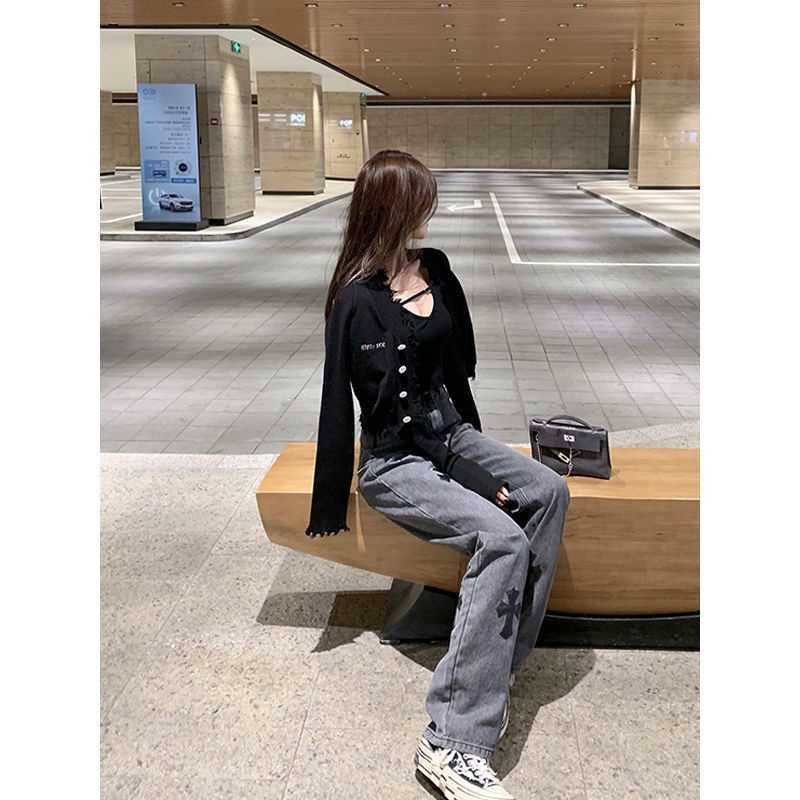 ◊Quần Jean Lưng Cao Ống Rộng Phong Cách Retro Mỹ