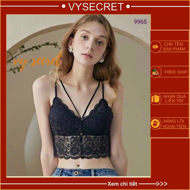 Áo Bra ren hoa khuy trước cao cấp  sexy siêu quyến rũ B068