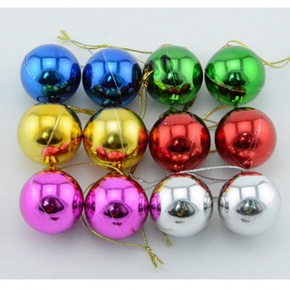 COMBO 6 QUẢ CHÂU NOEL 6CM ĐỦ MÀU