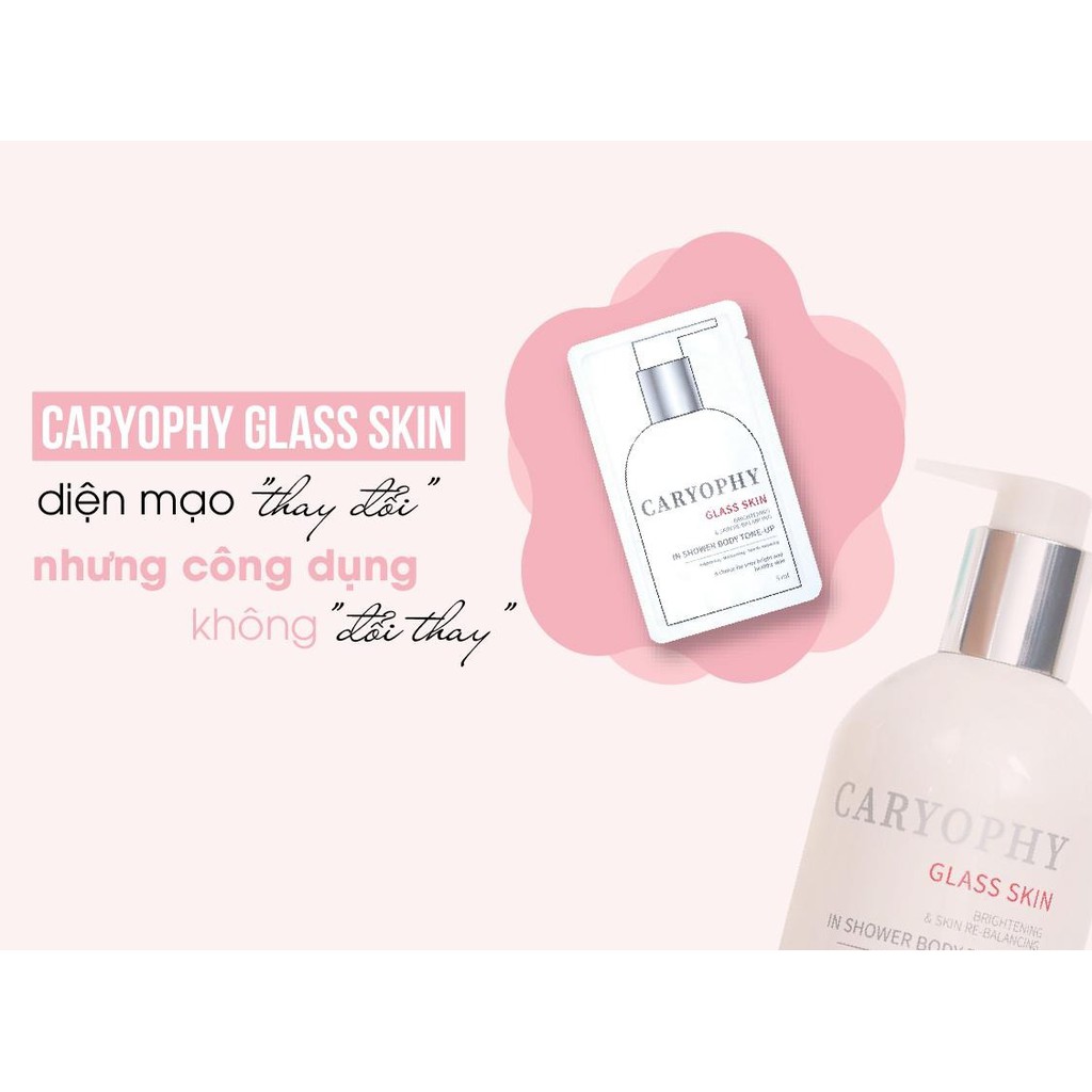 Kem dưỡng trắng toàn thân body caryophy Glass Skin In Shower Body Tone Up Caryophy bật tone an toàn trắng nhanh  - 5ml | BigBuy360 - bigbuy360.vn