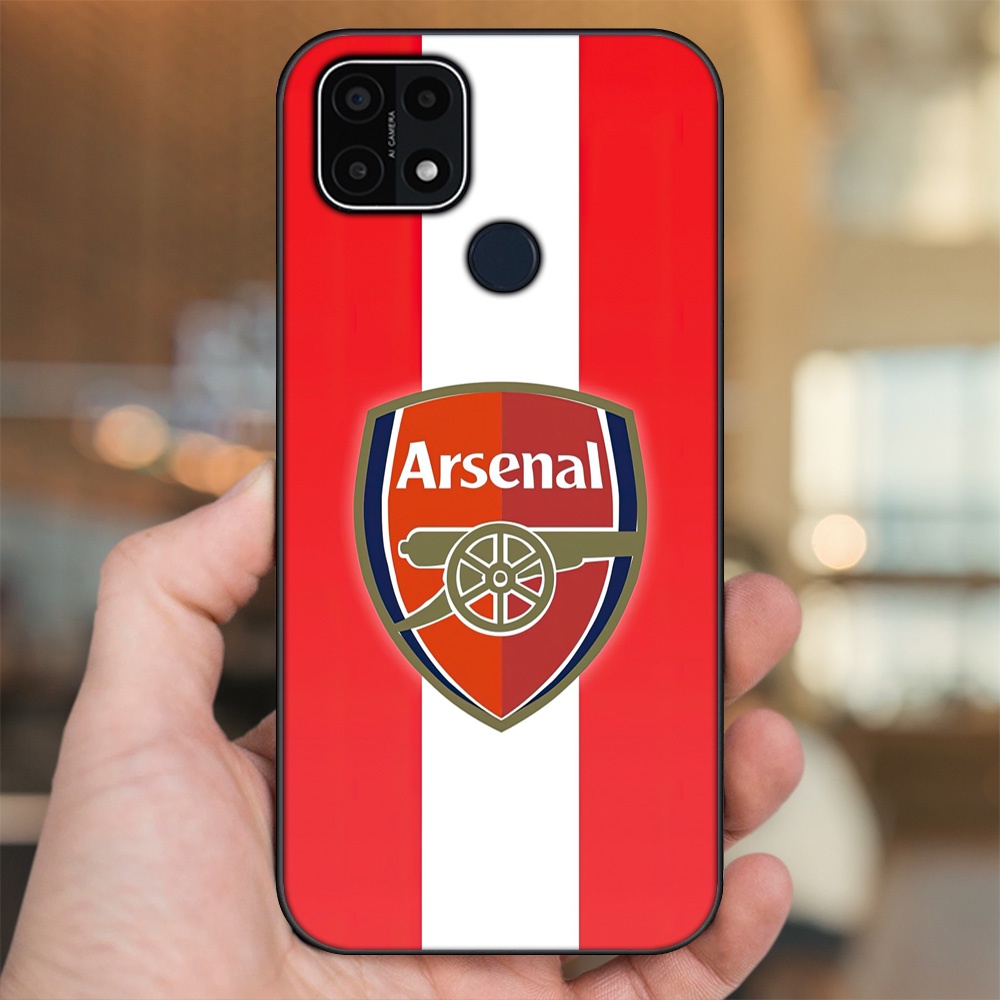 Ốp lưng Oppo A15, A15s viền đen in hình Arsenal FC