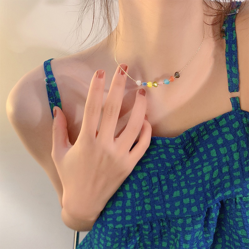 Vòng cổ Mặt Trái Tim Đính Đá Sang Trọng